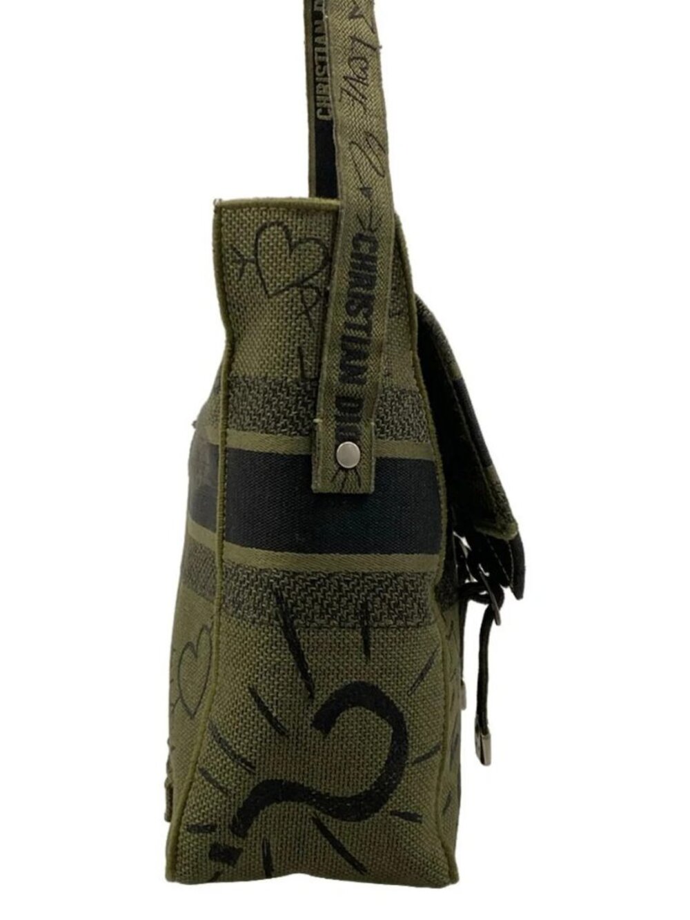 DIOR/ChristianDior Diorcamp - Khaki Black Jacquard Shoulder Bag - Picture 2 of 15